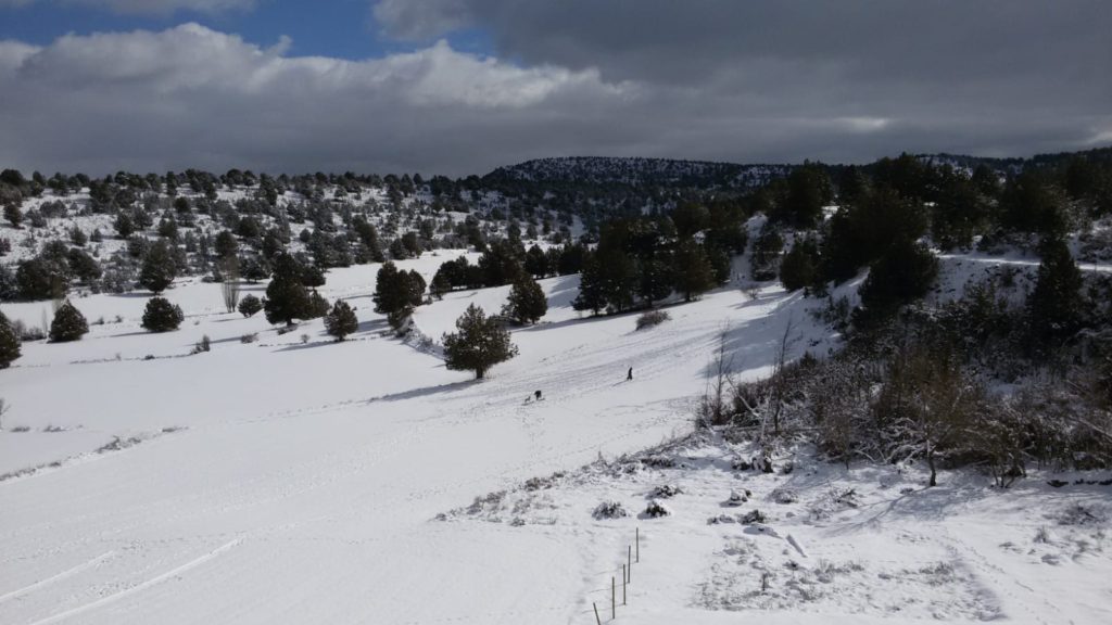 Paisajes nevados en Escalera enviados por el Hotel "El Descansillo" de la localidad.