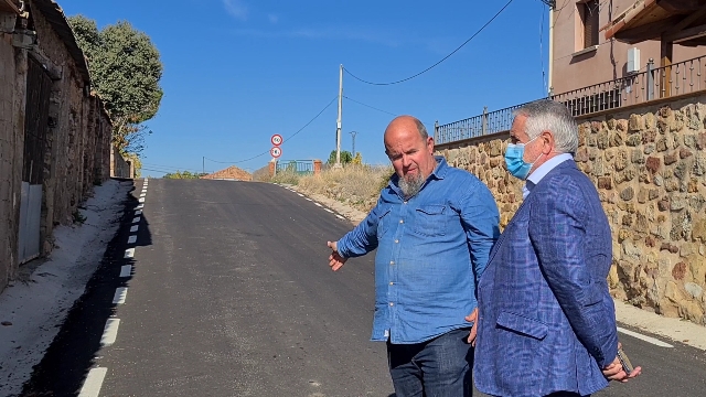 La Diputación termina las obras de mejora de la carretera que une Rueda de la Sierra con Torrubia